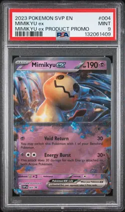 2023 Pokemon SVP En Mimikyu Yu Ex Product Promo Black Star #004 PSA 9 Mint - Image 1