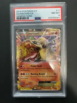2016 Pokemon XY CHARIZARD EX (PSA 8) Generations 11/83 NM MT - Image 1