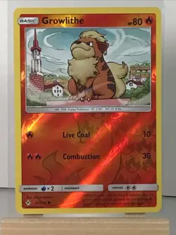 Growlithe 21/214 SM - Unbroken Bonds Common Reverse Holo Pokemon TCG NM - Image 1