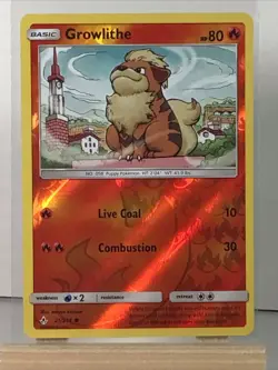 Growlithe 21/214 SM - Unbroken Bonds Common Reverse Holo Pokemon TCG NM - Image 2