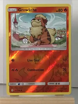Growlithe 21/214 SM - Unbroken Bonds Common Reverse Holo Pokemon TCG NM - Image 3
