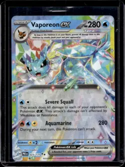 2025 Pokemon SV Prismatic Evolutions PRE EN Vaporeon ex #023/131 - Image 1