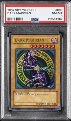 2002 YU-GI-OH! STARTER DECK: YUGI #006 DARK MAGICIAN PSA 8 - Image 1