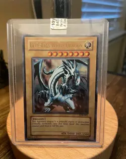 Blue-Eyes White Dragon LOB-001 Ultra Rare Near Mint Condition - Image 1