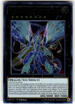 Yugioh Number 62: Galaxy-Eyes Prime Photon Dragon BLLR-EN070 1st Edition Ultra N - Image 1