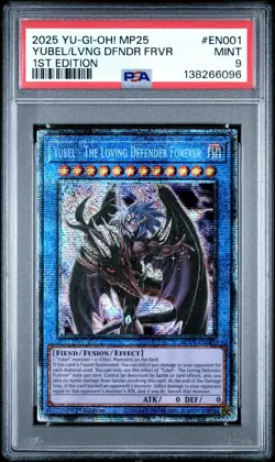 2025 PSA 9 YUGIOH MP25 STARLIGHT RARE YUBEL THE LOVING DEFENDER FOREVER 💫 - Image 1