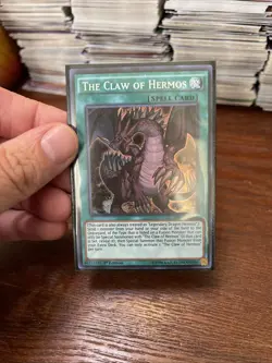 Yu-Gi-Oh the Claw of Hermos DRL2-EN013 Secret Rare 1st Edition LP Condition - Image 1