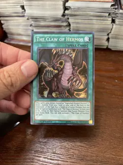 Yu-Gi-Oh the Claw of Hermos DRL2-EN013 Secret Rare 1st Edition LP Condition - Image 2