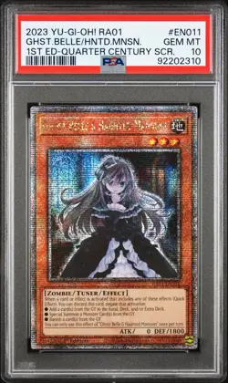 2023 YU-GI-OH! RA01-25TH ANV RARITY COLL GHOST BELLE & HAUNTED MANSION PSA 10 - Image 1