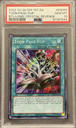 2022 PSA 10 YUGIOH BLCR 1ST ED SECRET RARE TOON PAGE FLIP 💎 - Image 1