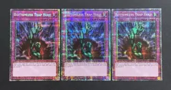 2025 YUGIOH MP25 1ST ED STARLIGHT RARE BOTTOMLESS TRAP HOLE X3 NM - Image 1