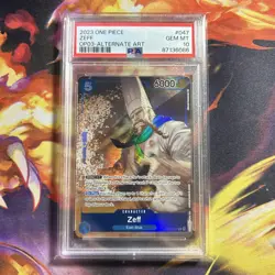 One Piece Pillars of Strength TCG Zeff OP03-047 Alternate Art Rare PSA 10 - Image 1