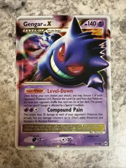 Pokemon Gengar TCG LV.X Platinum Arceus Holo Ultra Rare Card 97/99 - Image 1