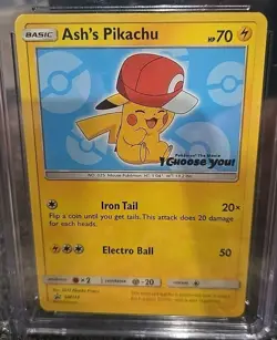 Pokemon Ash's Pikachu Promo Card Lot SM113 SM108 SM110 (3 Cards) Cgc 8.5 And 9 - Image 3