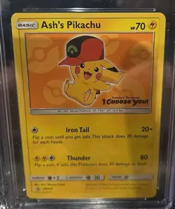 Pokemon Ash's Pikachu Promo Card Lot SM113 SM108 SM110 (3 Cards) Cgc 8.5 And 9 - Image 4
