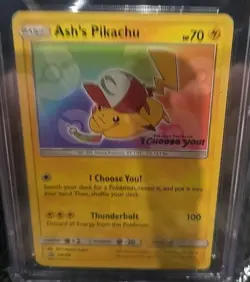 Pokemon Ash's Pikachu Promo Card Lot SM113 SM108 SM110 (3 Cards) Cgc 8.5 And 9 - Image 5