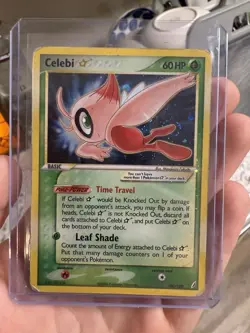 Pokemon Celebi Gold Star Crystal Guardians Holo Card 100/100 2006 Rare - Image 1
