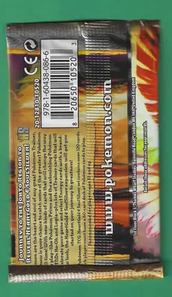 Pokemon "HeartGold & SoulSilver" 10-Card Sealed Booster Pack (Ho-Oh) X1 - Image 2