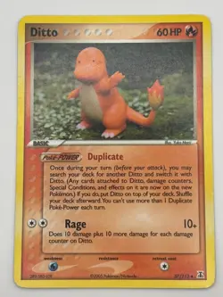 Ditto 37/113 Charmander Delta Species Regular Pokemon Card Vintage 37/113 LP- - Image 1