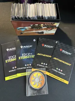 450+ Mtg Bulk Card Lot Commander Deck Inserts Aetherdrift Stickers Gift Bundle - Image 1
