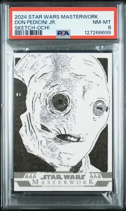 2024 TOPPS STAR WARS MASTERWORK SKETCH CARDS OCHI DON PEDICINI JR. PSA 8 - Image 1