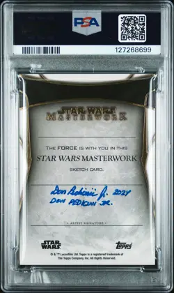 2024 TOPPS STAR WARS MASTERWORK SKETCH CARDS OCHI DON PEDICINI JR. PSA 8 - Image 2