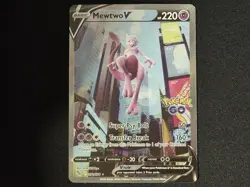 Pokemon TCG Mewtwo v Alt Art Full Art Holo Ultra Rare Card 072/078 Pokemon Go - Image 1