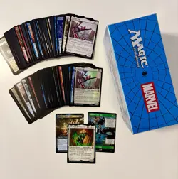 MTG Spider-man 140 Card Lot, Collector Storage Box. Anti-Venom. No Duplicates NM - Image 2