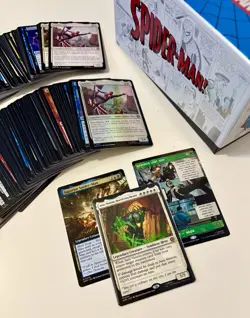 MTG Spider-man 140 Card Lot, Collector Storage Box. Anti-Venom. No Duplicates NM - Image 3
