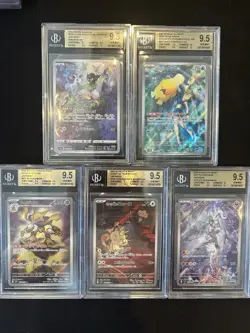 BGS 9.5 Pokemon Card Game Japanese Art Rare 5 Card Set Bulk Holo AR - Image 1
