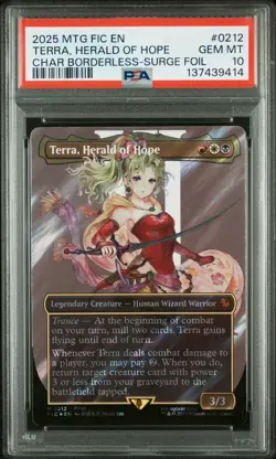 2025 MAGIC: THE GATHERING FINAL FANTASY COMMANDER TERRA, HERALD OF HOPE PSA 10 - Image 1