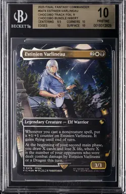 2025 MTG FINAL FANTASY COMMANDER CHOCOBO TRACK ESTINIEN VARLINEAU BGS 10 - Image 1