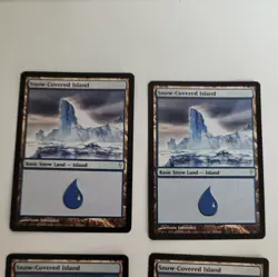 Magic the Gathering MTG 10X Snow-Covered Island Coldsnap Lot near mint LOOK - Image 2