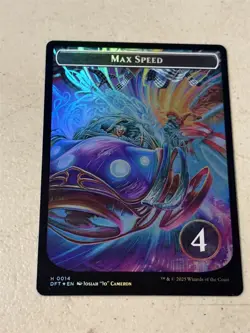 mtg foil token Start Your Engines // Max Speed, 0014, Aetherdrift, unplayed - Image 2
