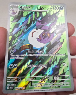 Pokemon Card TCG: Arbok Card 176/162 Temporal Forces Holo Illustration Rare (IR) - Image 2
