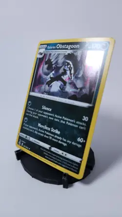 HD SWIRL - Galarian Obstagoon 161/264 Cosmos Holo Rare 🌀 - Image 2