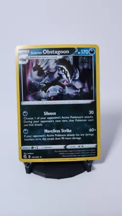HD SWIRL - Galarian Obstagoon 161/264 Cosmos Holo Rare 🌀 - Image 3