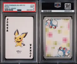 2000 Pokemon Silver Version Part 2 Playing Cards Poker - Pichu PSA 9 - Image 1