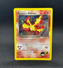 Pokemon TCG Rocket's Moltres Gym Heroes 12/132 Holo Unlimited Holo Rare - Image 1