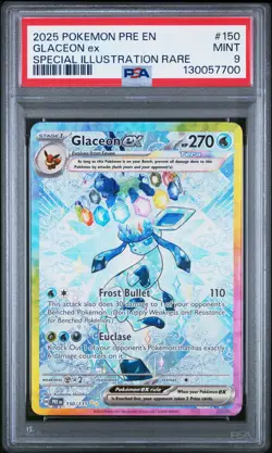2025 Pokemon Prismatic Evolutions Glaceon ex PSA 9 Mint #150 Englisch - Image 2