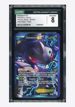 Pokemon CGC 8 Genesect EX Ultra Rare 2013 97/101 Plasma Blast English - Image 1