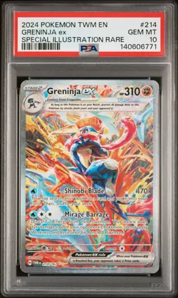 2024 POKEMON TWILIGHT MASQUERADE SPECIAL ILLUSTRATION RARE GRENINJA EX PSA 10 - Image 1