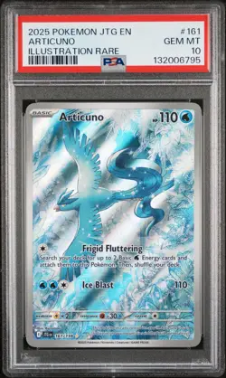 2025 POKEMON JTG EN-JOURNEY TOGETHER ILLUSTRATION RARE #161 ARTICUNO PSA 10 - Image 1