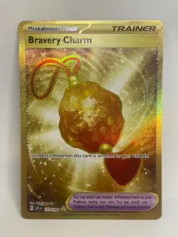 Bravery Charm Hyper Rare Pokemon TCG Stellar Crown 175/142 - Image 1
