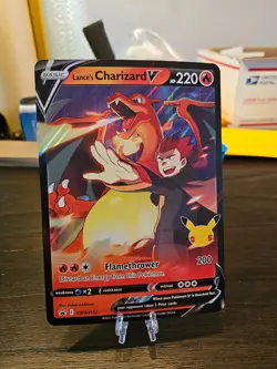 JUMBO Lance’s Charizard V Card SWSH133 Pokemon Celebrations PACK FRESH - Image 1