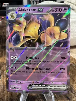Pokemon TCG 151 Error No Star Pattern - Alakazam ex 050 Black Star Promo - Image 1