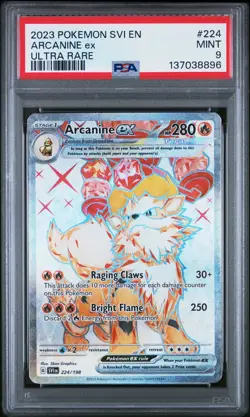 2023 POKEMON SVI EN-SCARLET & VIOLET ULTRA RARE #224 ARCANINE EX PSA 9 - Image 1