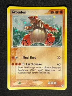 Groudon 102/101 Pokemon 2004 EX Hidden Legends-Secret Rare Holo -NM+ - Image 1