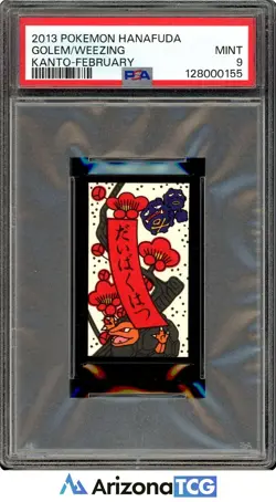 Pokemon 2013 Golem/Weezing Pokemon Hanafuda Kanto-February Japanese PSA 9 - Image 1