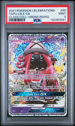 2021 POKEMON CELEBRATIONS CLASSIC COLLECTION #60 TAPU LELE GX PSA 9 - Image 1